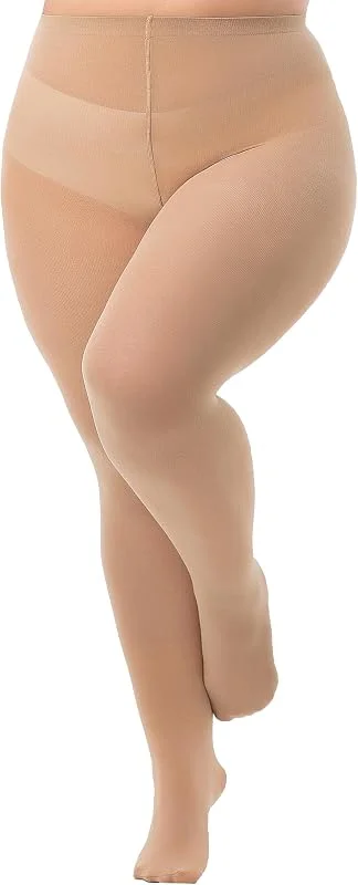 Viozocy Medias Mujer Tallas Grandes Cintura Alta Elástica Duraderas, Suave Semi Opaca Talla Plus XL XXL XXXL XXXXL — Ropa Navidad