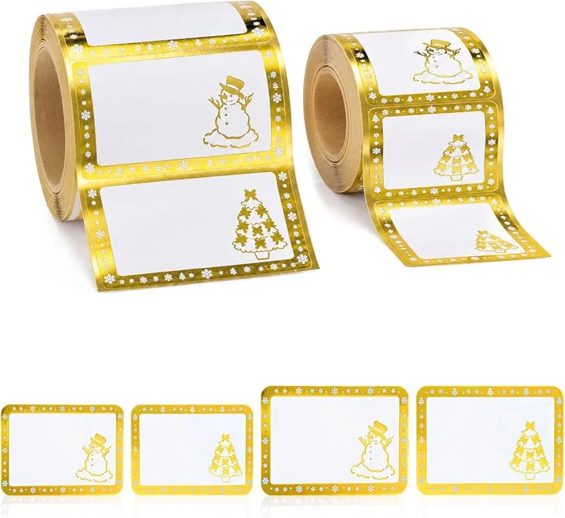 Visita la tienda de com-four com-four® Pegatina de Regalo 120x para Navidad en Dos tamaños, autoadhesiva (120 Piezas - Pegatinas) — Envoltorio regalo