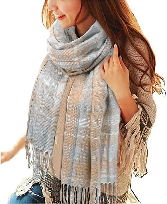 Visita la tienda de HEEKPEK heekpek Bufanda Mujer Invierno Otoño Tartan Bufanda Caliente Suave Larga Cachemira Mujer con Borlas — Ropa Navidad