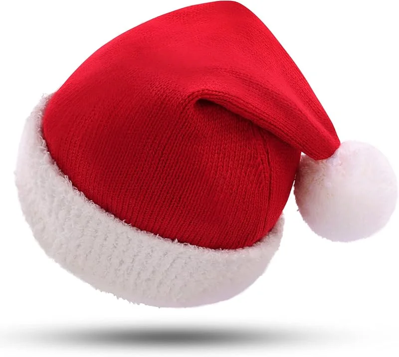 Visita la tienda de KONVINIT KONVINIT Gorros de Navidad Bebe Gorro de Papá Noel Bebe Gorro de Navidad Gorro Navidad de Punto Cálido Rojo para bebés — Ropa Navidad