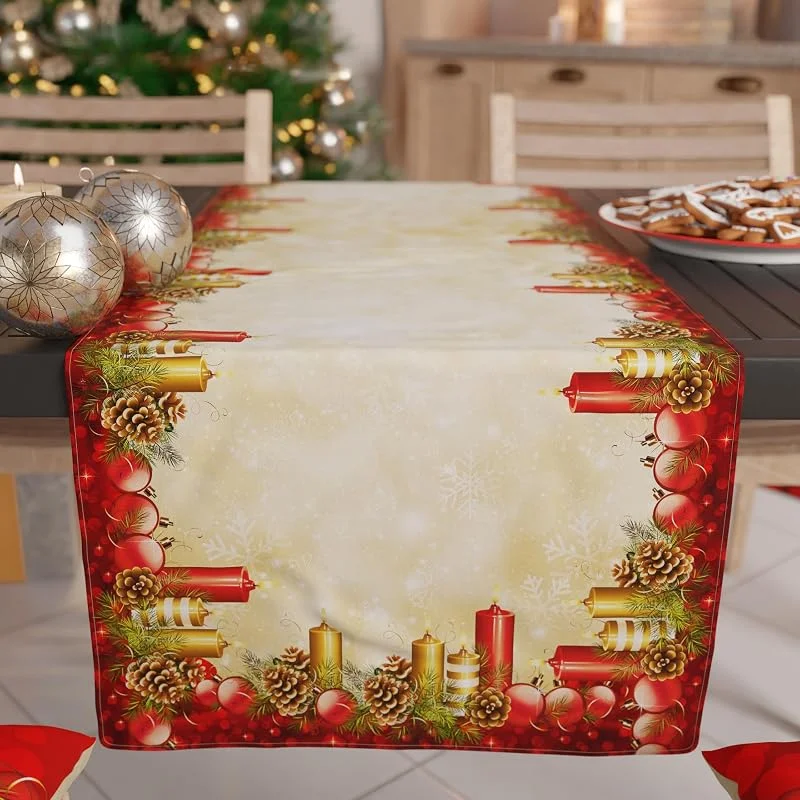 Visita la tienda de PETTI ARTIGIANI ITALIANI Petti - Camino de Mesa Navidad 40x140 cm - Candele — Decoracion Navidad