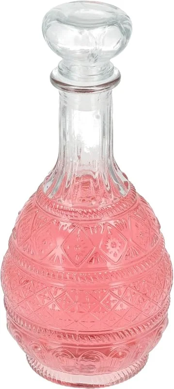 Discountershop Decantador de vino de cristal con tapa, decantador de licor de 1 litro, caja de regalo de lujo para hombres, mujeres — Vino y mesa festiva