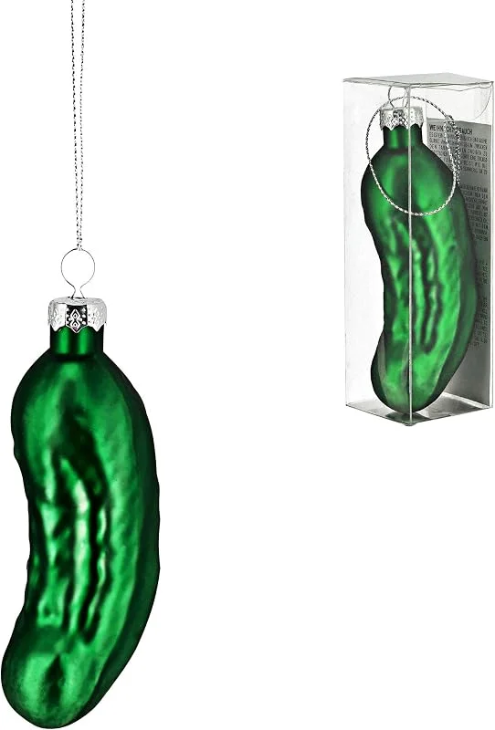 Cepewa Adornos para árbol de Navidad, pepino de cristal (1 decoración para árbol de navidad) — Decoracion Navidad
