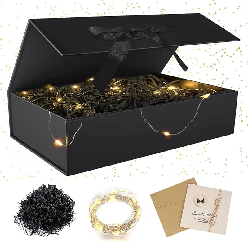 YeahBoom Caja de Regalo con Lazo, Caja Regalo Vacia con Lazo y Tarjeta — Envoltorio regalo