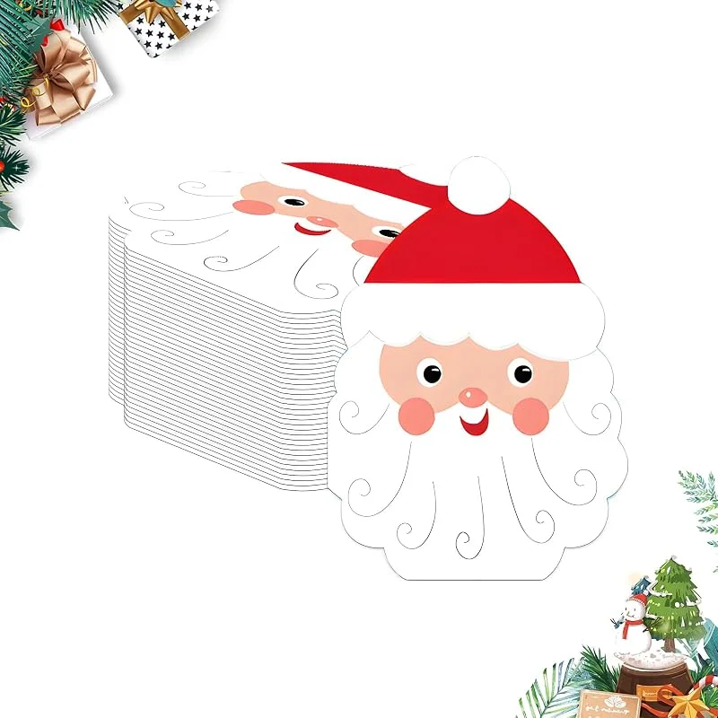 Pwsap 40 Piezas Servilletas de Navidad, Papá Noel Forma Servilletas de Cóctel Desechables, Santa Claus Decorativas de Papel para Suministros de Fiesta de Navidad de Té Almuerzo Festivo Cocina Decorar, Suave — Adviento y mesa