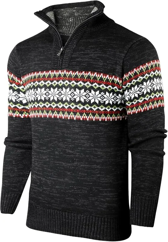 Visita la tienda de Superora Superora Jersey de Cuello Alto para Hombre de 1, 4 Cremallera — Ropa Navidad