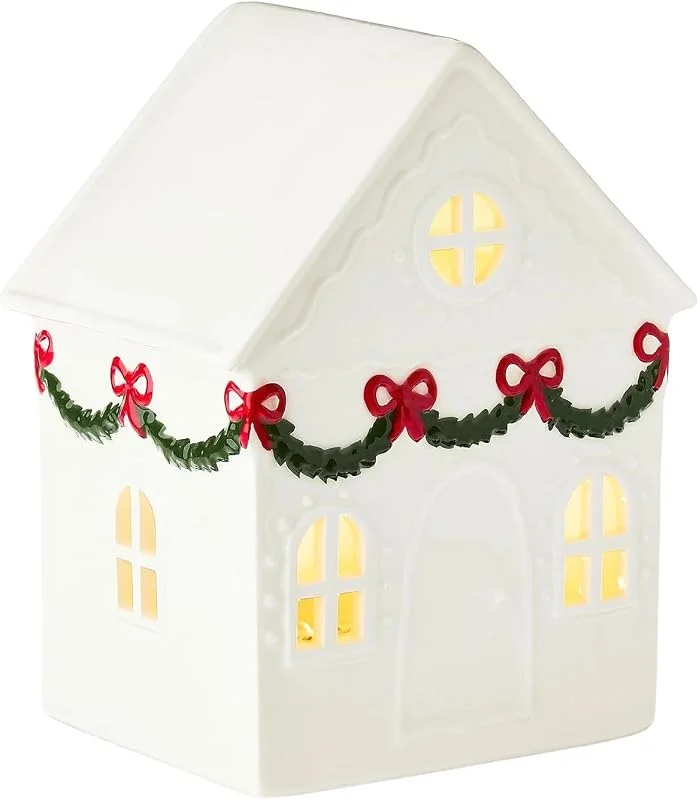 Genérico Casas de Pueblo Navideño Iluminadas Figuras De Mesa Iluminadas Y Centros — Decoracion Navidad