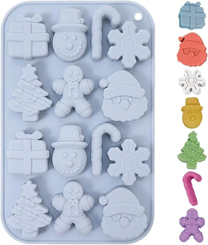 Generic Moldes de silicona de Navidad con 14 cavidades, bandeja para hornear — Hogar y cocina