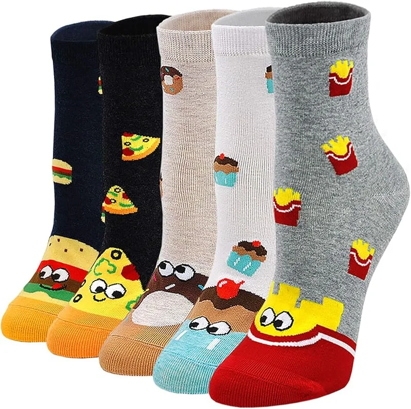 Visita la tienda de LOFIR LOFIR Calcetines Divertidos de Algodón para Mujer Con Dibujos de Animal Perro Gato, Vistosos, de Invierno, Talla 35-41, 5 Pares — Decoracion Navidad