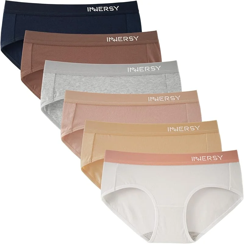 Visita la tienda de INNERSY INNERSY Bragas Mujer Algodón Comodas Braguitas Cinturón Deportivo Pack de 6 — Ropa Navidad