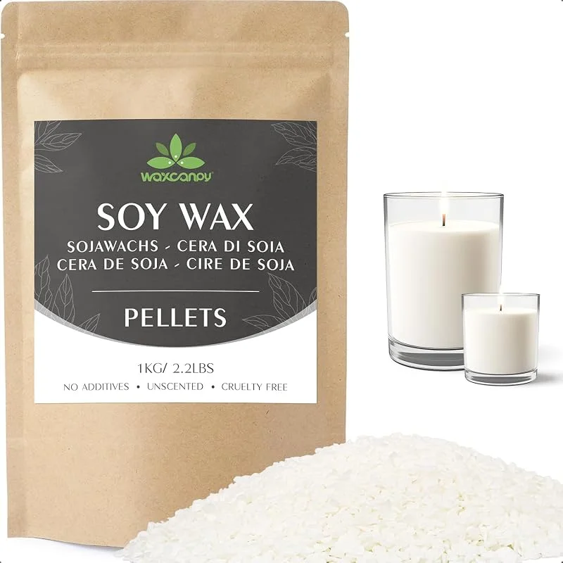 Visita la tienda de Waxcanpy Cera de soja para velas, cera para velas premium de Waxcanpy, cera para velas caseras, cera de soja orgánica 100% natural para velas 1kg — Cena a la luz de velas