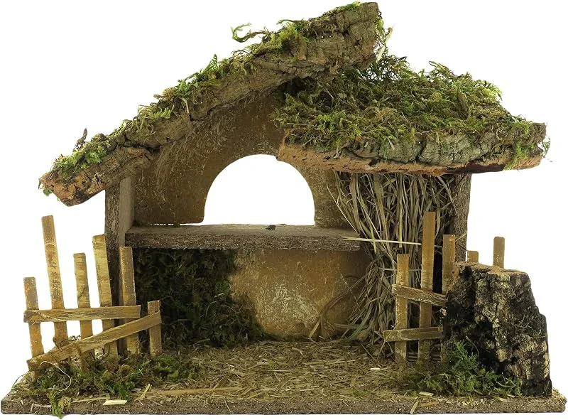 Visita la tienda de Ferrari & Arrighetti Ferrari & Arrighetti Portal de Belén vacío para Figuras del Nacimiento de 10 cm - Pesebres Bertoni — Decoracion Navidad