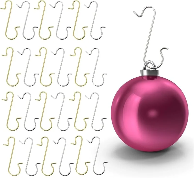 Visita la tienda de happymas happymas 100 ganchos para árbol de Navidad, color dorado y plateado, para bolas de Navidad y Navidad (100 unidades) — Decoracion Navidad