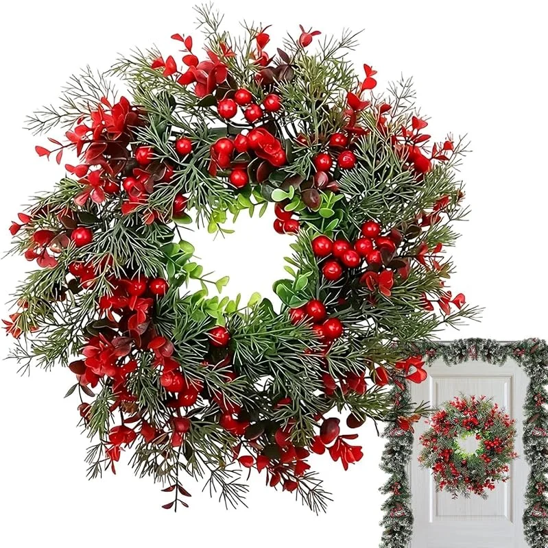 Generic Corona de Navidad para puerta delantera, guirnalda decorativa hecha a mano — Decoracion Navidad