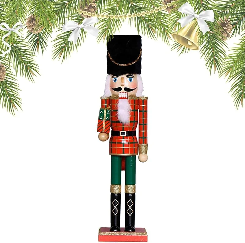 Ungtyb Figuras de Cascanueces en Madera 50 cm para Exhibición Navideña — Decoracion Navidad