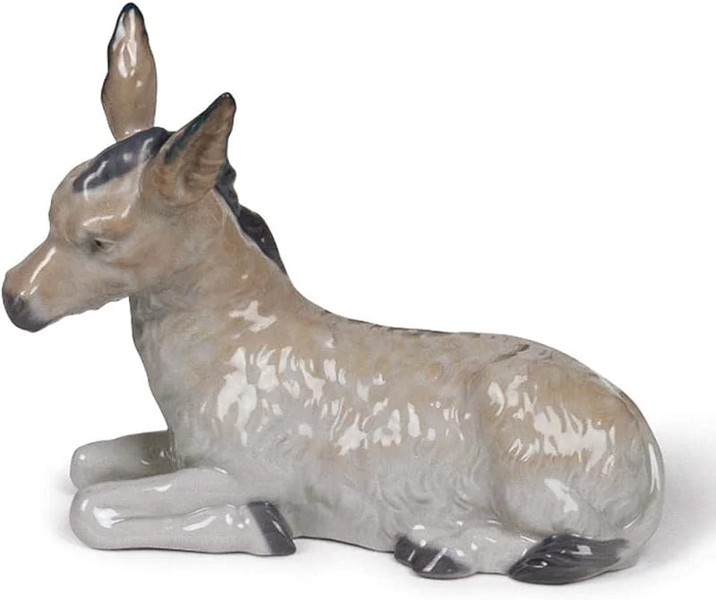 Visita la tienda de NAO NAO Figura Burro en Porcelana Brillo. Figurita Decorativa de la Mula para Belén y Nacimiento. Decoración Navideña — Decoracion Navidad