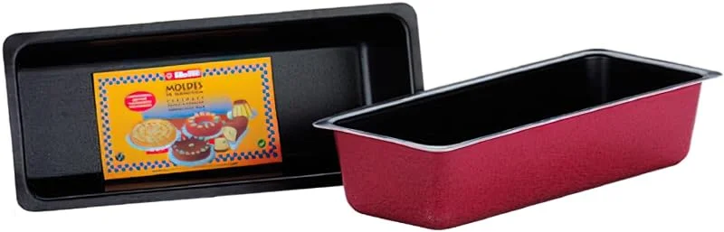 Visita la tienda de IBILI IBILI, Molde para Repostería Cake, para Tartas, Bizcochos, Pan. Rectangular, Aluminio, color rojo. 30x11x7 cm Aluminio — Hogar y cocina