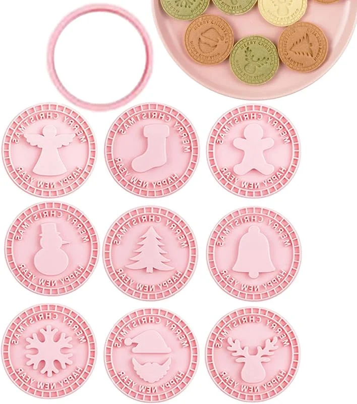 Generisch Sello de galletas de Navidad con centro hueco para mermelada, 6 cm — Hogar y cocina