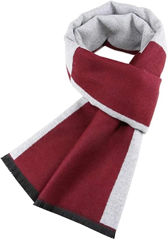 Ueither Hombres Cálido y Acogedor Bufanda del tartán Moda y Elegante Bufanda a Cuadros Clásico en Otoño Invierno Check Scarf — Ropa Navidad