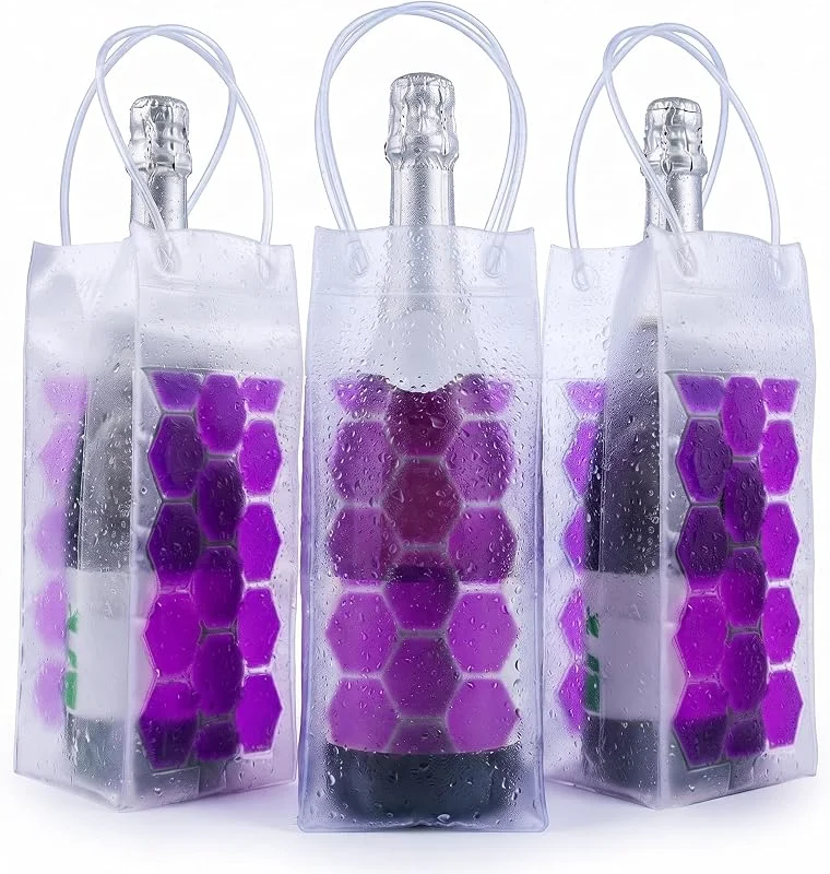 Visita la tienda de HI FINE CARE Bolsa enfriadora de vino, bolsa de hielo para botella de vino y cerveza enfriamiento instantáneo y mantiene tu bebida fría, mantiene fresca y fría, vino champán (púrpura) — Vino y mesa festiva