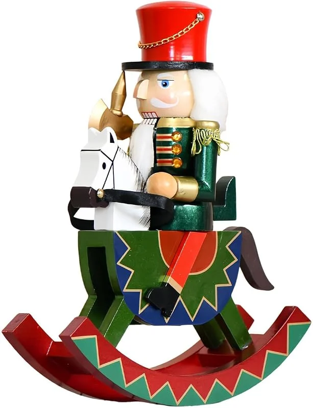 Generisch Figura de cascanueces para Navidad, retro, estatua de madera — Decoracion Navidad