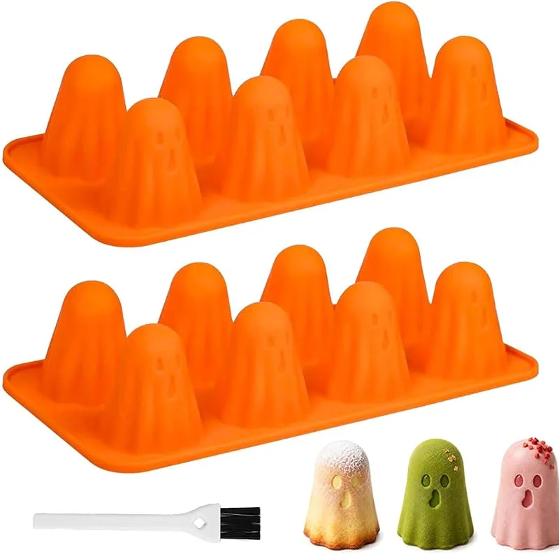 FAINCA Molde de Chocolate Silicona para Halloween 8 Cavidades 2 Piezas — Hogar y cocina