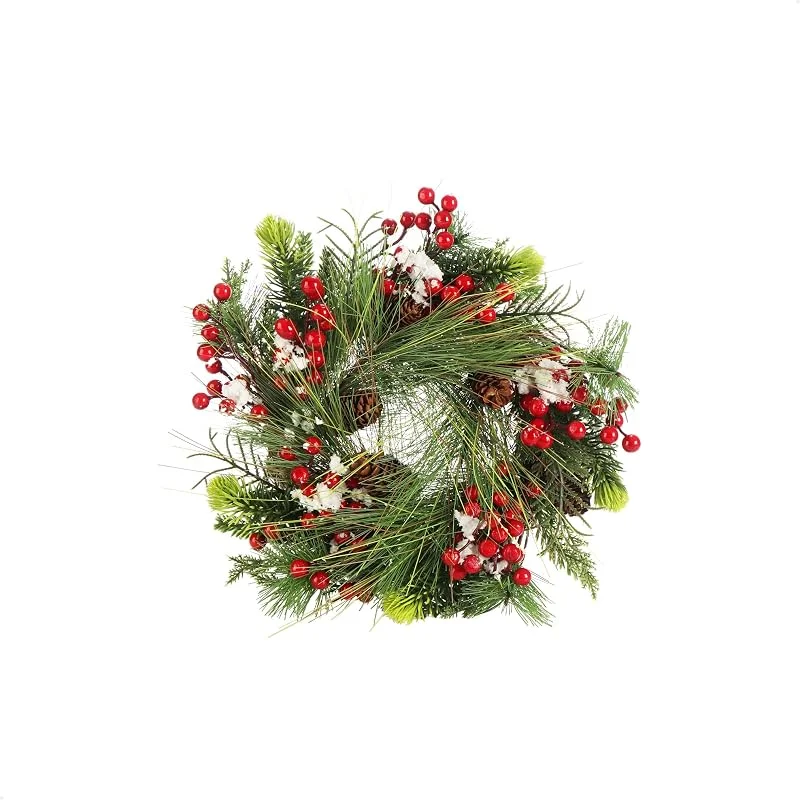 Visita la tienda de com-four COM-FOUR® Corona de Puerta de Navidad, Corona de adviento con piñas — Decoracion Navidad