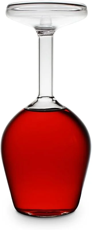 Winkee - Copa de vino al revés, Copa de vino invertida, Vaso para vino al revés, Copa Up-side-down, Regalo para mudanza, boda, cumpleaños, Decoración para la cocina — Vino y mesa festiva