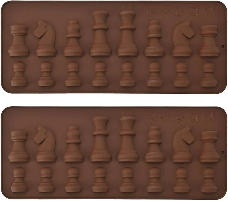 COACOM 2 Piezas De Molde De Ajedrez, Molde Creativo De Silicona, Herramienta De Hornear De Postres, Pueden Hacer Chocolate Y Dulces. — Hogar y cocina