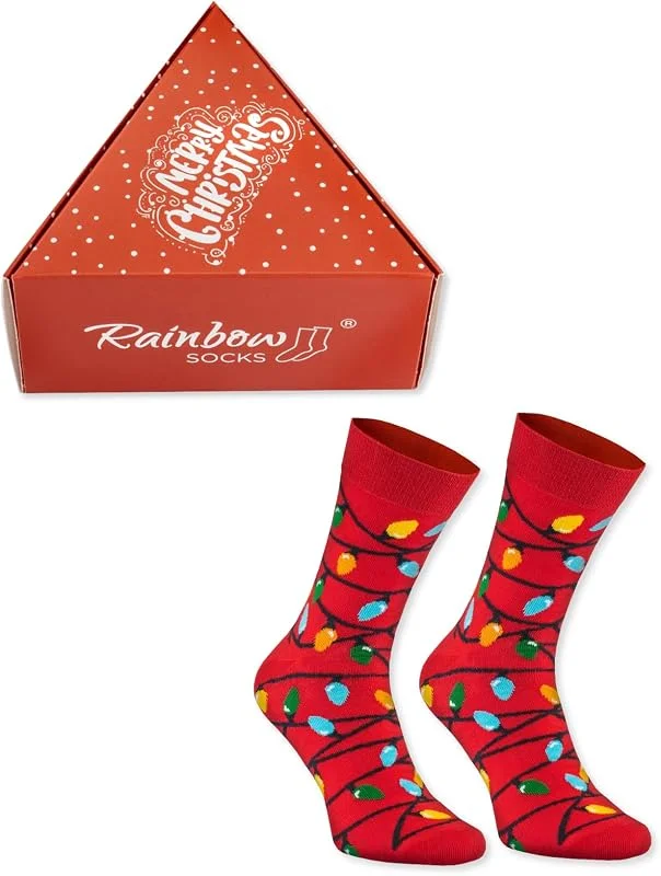 Visita la tienda de Rainbow Socks Rainbow Socks - Mujer Hombre Calcetines navideños en caja - 1 par — Decoracion Navidad