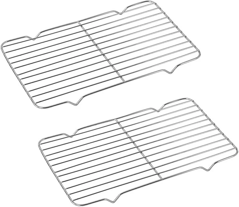 DUZEPA 2 mini rejillas de acero inoxidable para hornear, 22 x 15 x 1, 5 cm, rejilla de metal para horno, apta para bandejas pequeñas, no tóxicas y resistentes al óxido, aptas para horno y. — Hogar y cocina