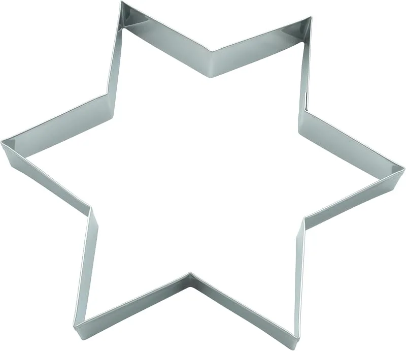 BekkiB - Cortador de galletas "Estrella" - Molde grande de 16 x 14 cm aprox. - Molde de acero inoxidable apto para lavavajillas - Para hornear galletas y pan de jengibre - 1129 — Hogar y cocina