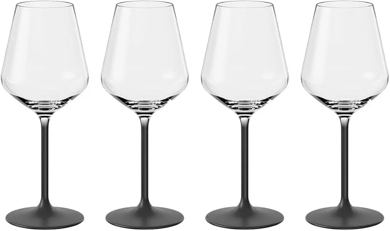 Villeroy & Boch - Manufacture Rock Copa Vino Blanco Set 4 Piezas Claro, Juego Copas de Vino Cristal Grandes, Vasos, Vidrio de Cristal — Vino y mesa festiva