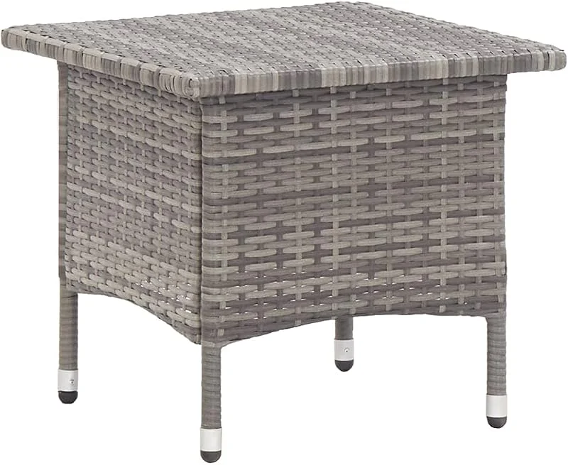 Visita la tienda de vidaXL vidaXL Mesita de Centro Mesa de Patio Balcón Café Bistró Merienda Rectangular Mueble para Exterior Terraza Jardín Ratán Sintético Gris — Decoracion Navidad