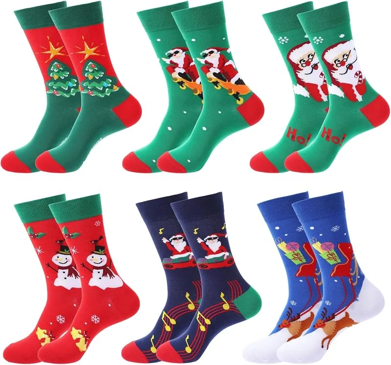 Visita la tienda de MHwan Calcetines Navidad, Coloridos y Divertidos, Set Familiar, Cómodos Calcetines Navideños de Algodón, Divertidos Regalos Navideños, Talla Única para Hombre y Mujer, Unisex — Decoracion Navidad