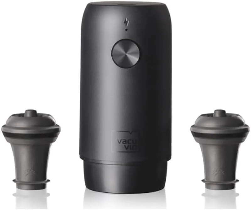 Visita la tienda de Vacuvin Bomba de vino con 2 tapones negros - 92004606 — Vino y mesa festiva