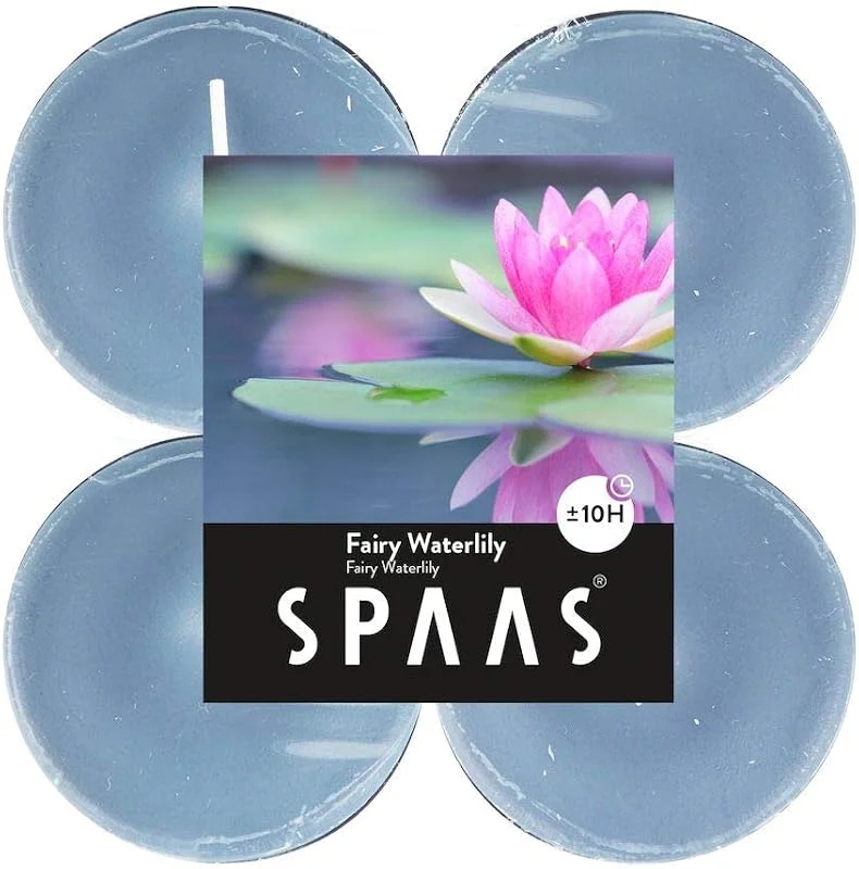 Visita la tienda de Spaas Spaas 12 x 4 velas de té perfumadas, ± 10 horas, nenúfero — Cena a la luz de velas