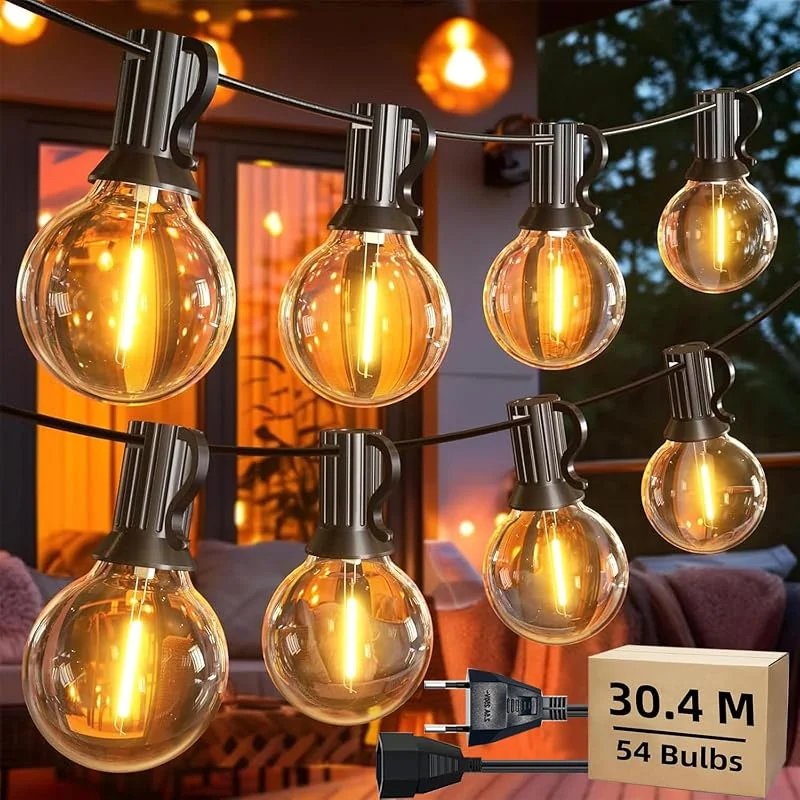 Visita la tienda de TOJUNE Guirnaldas Luces Exterior 30.4M, G40 LED Guirnalda Luces Exterior — Luces Navidad