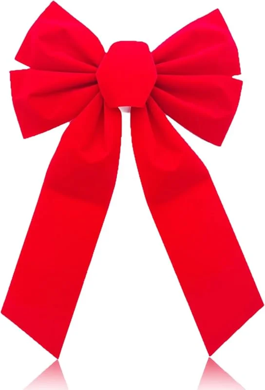 URYVAIW Lazo de Regalo Grande Rojo, 23x33cm Lazo Gigante, Poliéster Decoración, Navidad para Regalos, Puertas & Árboles, 1 Pieza — Envoltorio regalo