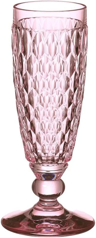 Villeroy & Boch Boston Coloured Copa de Cava, 150 mililitros, Cristal, Rosa, 5 x 5 x 16.3 cm, 1 Pieza — Vino y mesa festiva