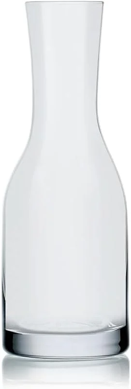 Crystalex Jarra pequeña de cristal de 500 ml, media botella de vino y jarra de agua, transparente, fabricada en República Checa — Vino y mesa festiva