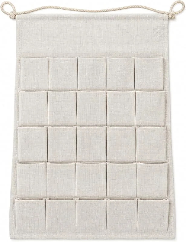 Yahusuhil 24u Calendario de Adviento rellenable, Tela, Bolsas numeradas — Adviento y mesa