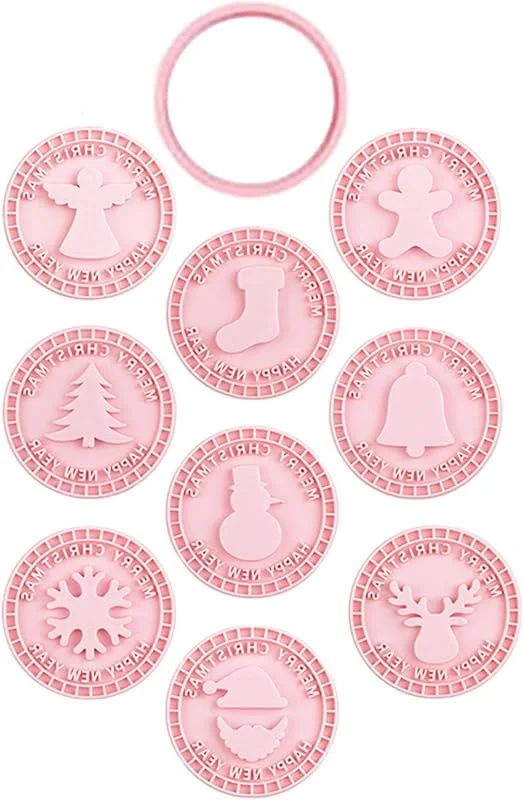 Generisch Sello de galletas de Navidad 3D antiadherente reutilizable liso — Hogar y cocina