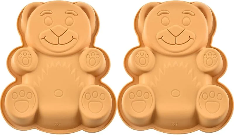 Wenxiaw Moldes de Silicona para Ositos Oso Encantador de Molde de Silicona Torta de Pastel de Silicona Para Niños para Baby Shower Cumpleaños Navidad Regalo Fiesta Artesanía Diy, Sin Bpa, 23*19*3, 8 Cm — Hogar y cocina