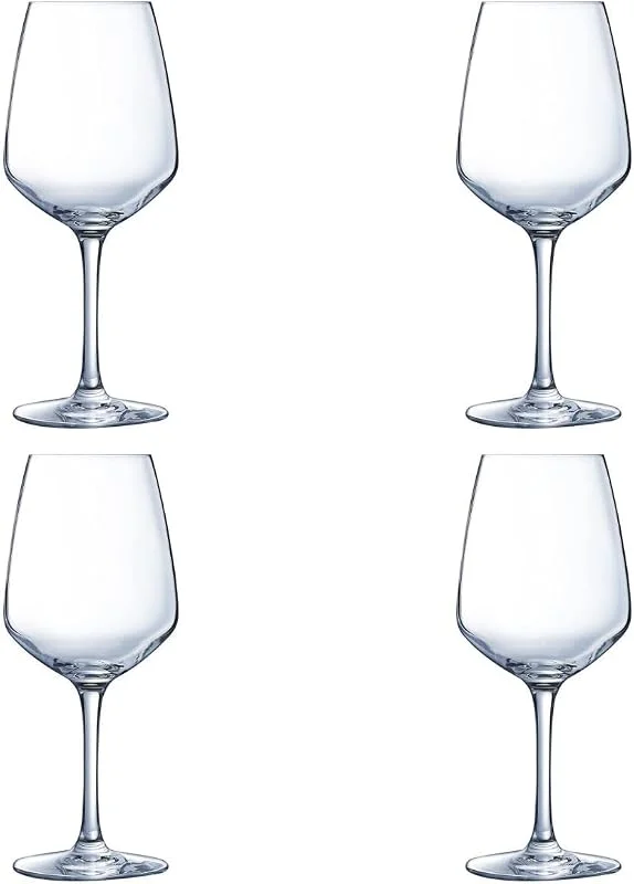 Luminarc Set de 4 copas de vino Vinetis de cristalín 40 cl — Vino y mesa festiva