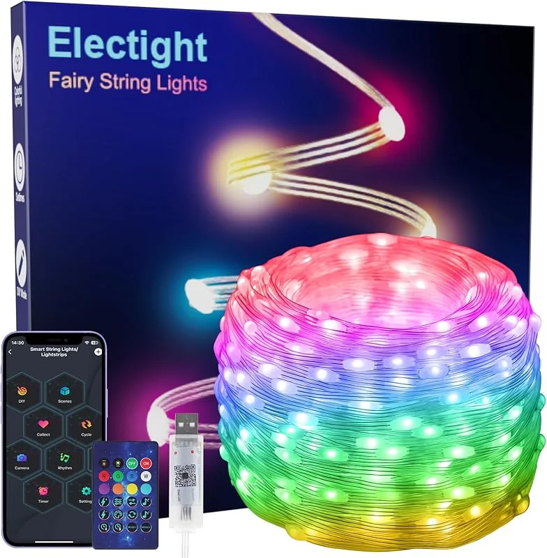 Visita la tienda de Electight 15M RGB Tira LED Navidad Inteligente con Mando a distancia — Luces Navidad