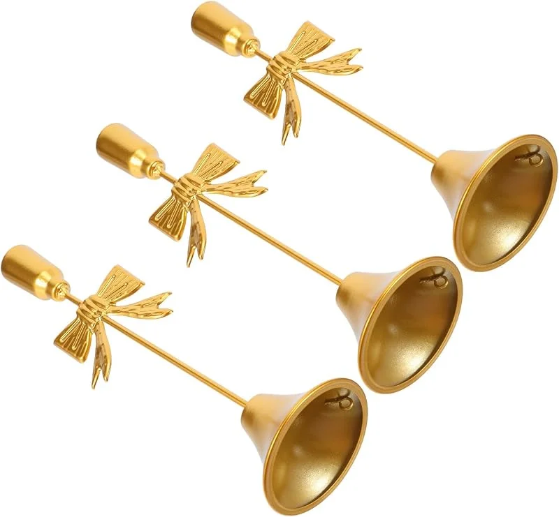 PRETYZOOM 3 Piezas Candelabro de Hierro Dorado Estilo Vintage Clásico — Cena a la luz de velas