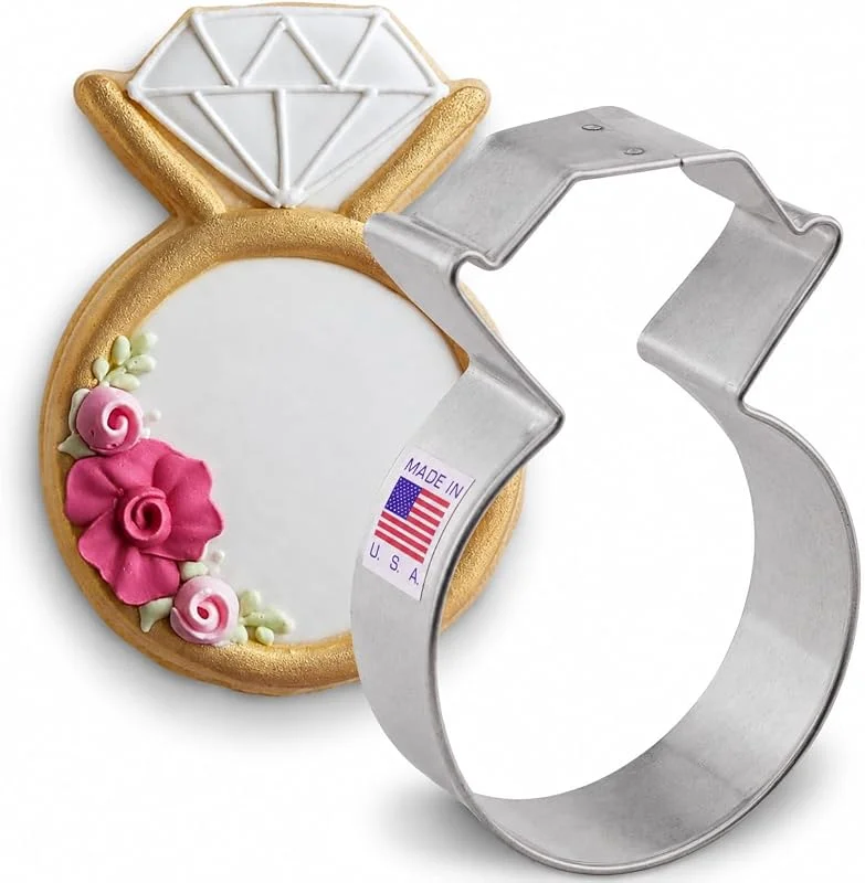 Visita la tienda de Ann Clark Cookie Cutters Ann Clark Cookie Cutters Cortador de galletas sortija de diamantes - 9, 5 cm - Acero fabricado en EE. UU. — Hogar y cocina