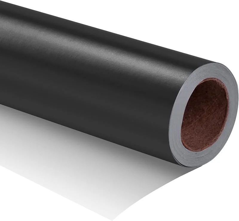 Visita la tienda de RUSPEPA RUSPEPA Papel De Regalo Metálico Negro - Papel Mate De Color Sólido Perfecto Para Bodas, Cumpleaños, Navidad, Baby Shower - 44 cm X 10 m — Envoltorio regalo