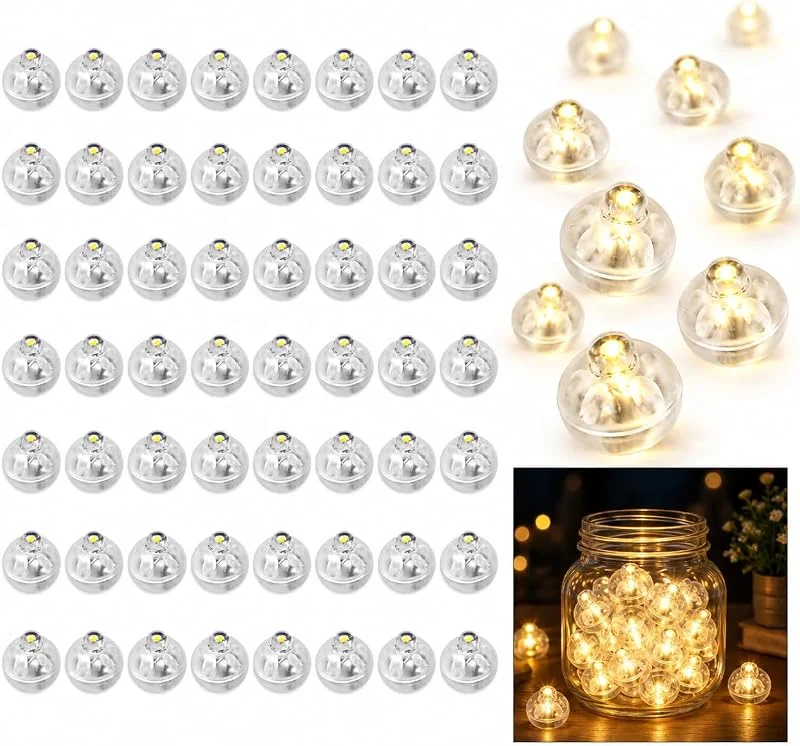 Kimuwote 50 Luces LED para Globos, Mini Luces LED para Bodas y Cumpleaños — Luces Navidad